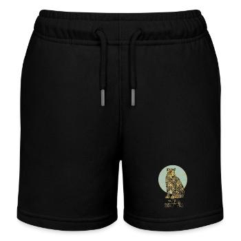Leopard. Wild is Beautiful - Kinder Organic Joggingshorts Mini Bolter von Stanley/Stella - Schwarz - Vorne
