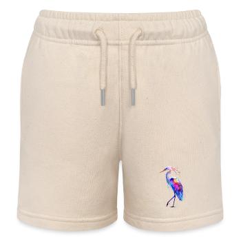 Reiher Vogel - Kinder Organic Joggingshorts Mini Bolter von Stanley/Stella - Natur - Vorne