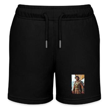 Odysseus, starker Krieger am Bug des Schiffes, Mantelschnabel - Kinder Organic Joggingshorts Mini Bolter von Stanley/Stella - Schwarz - Vorne