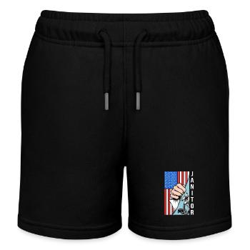Hausmeister USA - Kinder Organic Joggingshorts Mini Bolter von Stanley/Stella - Schwarz - Vorne