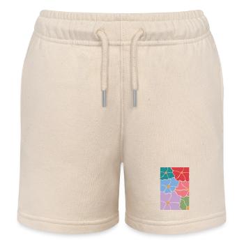 Fleurs de flore bohème - Short de jogging enfant bio Stanley/Stella - écru doux - Devant