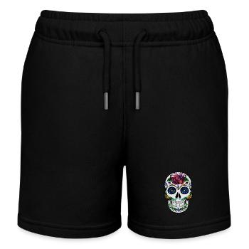 Cosmic Skull - Kids Organic Sweat Shorts by Stanley/Stella - black - Front