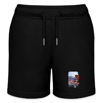 Ich will Meer – maritimes Mädchen Design - Kinder Organic Joggingshorts Mini Bolter von Stanley/Stella - Schwarz - Vorne