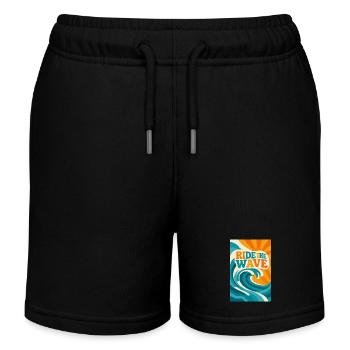 Ride the wave - Short de jogging enfant bio Stanley/Stella - noir - Devant