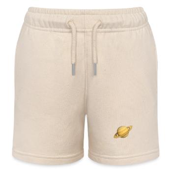 planète anneaux - Short de jogging enfant bio Stanley/Stella - écru doux - Devant