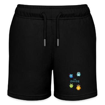 Petits monstres - Short de jogging enfant bio Stanley/Stella - noir - Devant