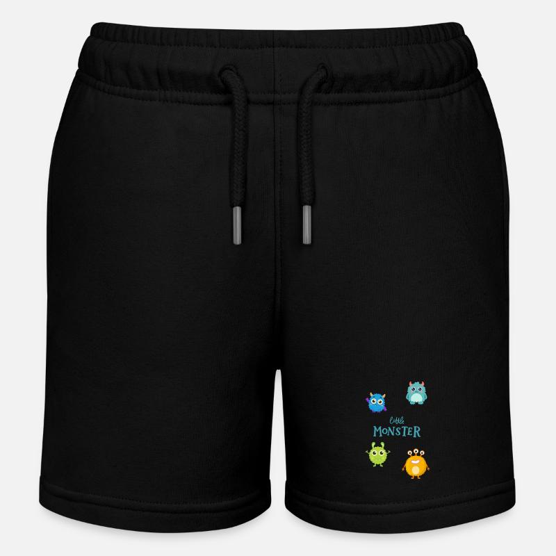 Petits monstres - Short de jogging enfant bio Stanley/Stella - noir