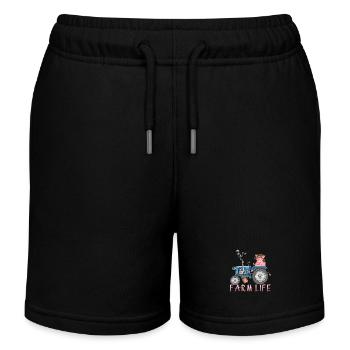 Lustiger Bauernhof - farm life - Kinder Organic Joggingshorts Mini Bolter von Stanley/Stella - Schwarz - Vorne