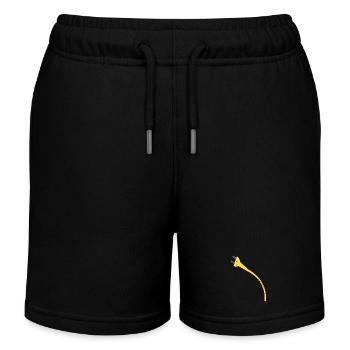 Gelber Stromstecker-Skizze - Kinder Organic Joggingshorts Mini Bolter von Stanley/Stella - Schwarz - Vorne