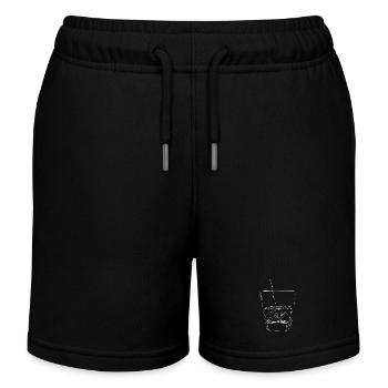 Klarer Eisdrink Liniengrafik - Kinder Organic Joggingshorts Mini Bolter von Stanley/Stella - Schwarz - Vorne