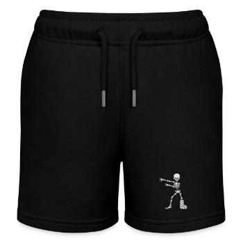 Gebrochenes Bein Gips Skelett floss dance flossing - Kinder Organic Joggingshorts Mini Bolter von Stanley/Stella - Schwarz - Vorne