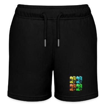 BMX bike - gift - gift idea - Kids Organic Sweat Shorts by Stanley/Stella - black - Front