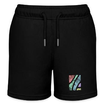 Muster Pastell Farben - Muster Abstrakt Ornament - Kinder Organic Joggingshorts Mini Bolter von Stanley/Stella - Schwarz - Vorne