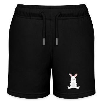 Lapin lapin - Short de jogging enfant bio Stanley/Stella - noir - Devant