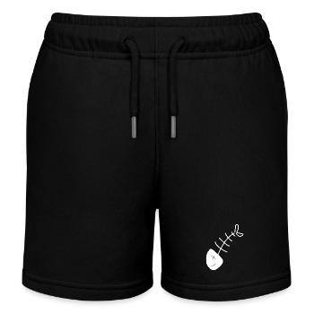 Fisch Shirt Fischmotiv,Angelbekleidung Geschenk - Kinder Organic Joggingshorts Mini Bolter von Stanley/Stella - Schwarz - Vorne