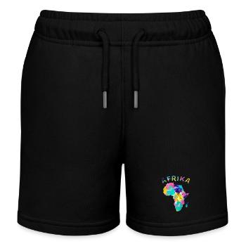 Afrika bunt - Kinder Organic Joggingshorts Mini Bolter von Stanley/Stella - Schwarz - Vorne