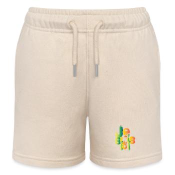 Ich bin hier - Kinder Organic Joggingshorts Mini Bolter von Stanley/Stella - Natur - Vorne