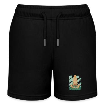 My garden rules - Kids Organic Sweat Shorts by Stanley/Stella - black - Front