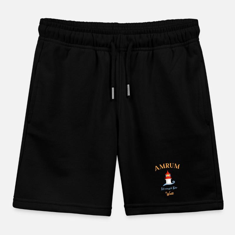 Amrum, Leuchtturm Norddorf, Ich wünsch Dir Watt Kinder Organic Joggingshorts Mini Bolter von Stanley/Stella
