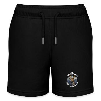 Lederhosen Hirsch Bierkrone Volksfest - Kinder Organic Joggingshorts Mini Bolter von Stanley/Stella - Schwarz - Vorne
