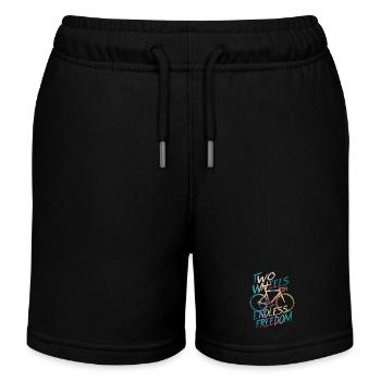 Unendliche Freiheit Fahrraddesign - Kinder Organic Joggingshorts Mini Bolter von Stanley/Stella - Schwarz - Vorne
