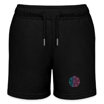 Mandala Symbolischer Kompass – Ornament Illustrati - Kinder Organic Joggingshorts Mini Bolter von Stanley/Stella - Schwarz - Vorne