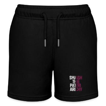 Smash the Patriarchy - Kampf um Gleichberechtigung - Kinder Organic Joggingshorts Mini Bolter von Stanley/Stella - Schwarz - Vorne
