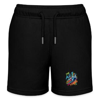 Dynamischer Aufschlag: Die Kunst des Tennis in Bewegung - Kinder Organic Joggingshorts Mini Bolter von Stanley/Stella - Schwarz - Vorne