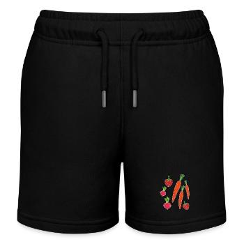 Früchte aus dem Garten - Kinder Organic Joggingshorts Mini Bolter von Stanley/Stella - Schwarz - Vorne