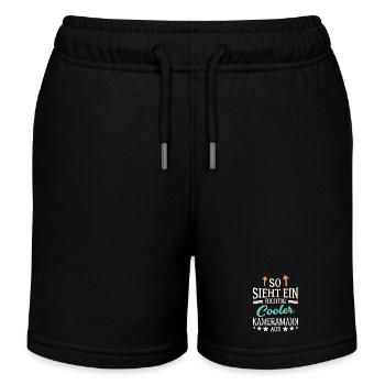 So sieht ein richtig cooler Kameramann aus - Kinder Organic Joggingshorts Mini Bolter von Stanley/Stella - Schwarz - Vorne