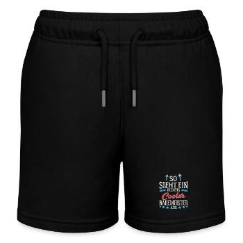 So sieht ein richtig cooler Bademeister aus - Kinder Organic Joggingshorts Mini Bolter von Stanley/Stella - Schwarz - Vorne