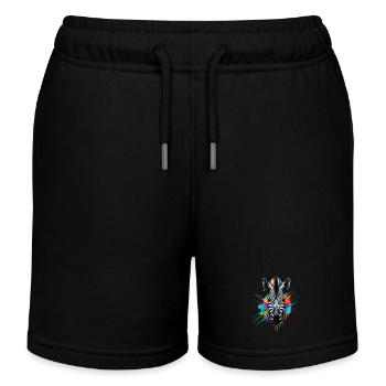 Zèbre - Short de jogging enfant bio Stanley/Stella - noir - Devant