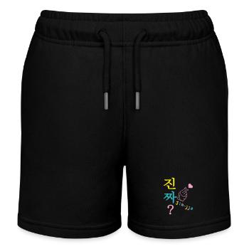 Jin-jja k-drama coréen really 3 couleurs custom - Short de jogging enfant bio Stanley/Stella - noir - Devant