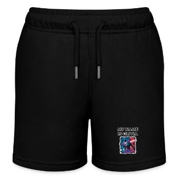 Mein Name ist Olivia 2026 - Kinder Organic Joggingshorts Mini Bolter von Stanley/Stella - Schwarz - Vorne