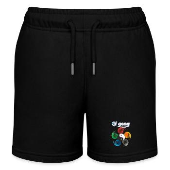 Yin Yang Five Elements Qi Gong Fever Design - Kids Organic Sweat Shorts by Stanley/Stella - black - Front