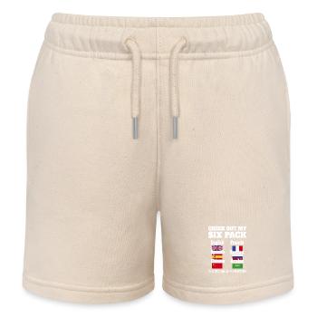 Langues Sixpack - Short de jogging enfant bio Stanley/Stella - écru doux - Devant