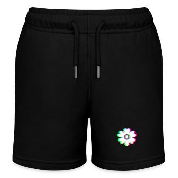 EDM Trikolor - Blüten - Glitch - Rave Stil - Kinder Organic Joggingshorts Mini Bolter von Stanley/Stella - Schwarz - Vorne