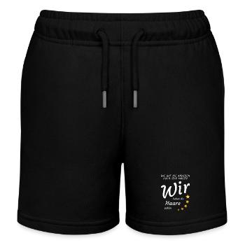 Wie gut die anderen auch sein mögen, Haare schön - Kinder Organic Joggingshorts Mini Bolter von Stanley/Stella - Schwarz - Vorne