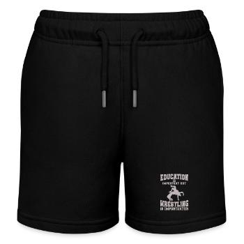 Wrestling-Bildung Motivationsdesign - Kinder Organic Joggingshorts Mini Bolter von Stanley/Stella - Schwarz - Vorne