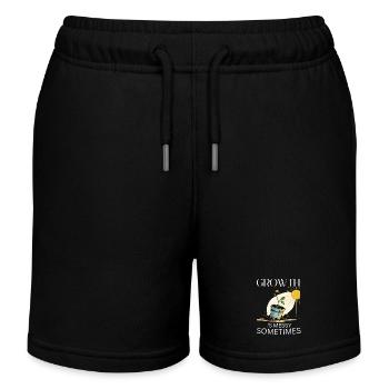 Métaphore de la croissance avec fleur et soleil - Short de jogging enfant bio Stanley/Stella - noir - Devant