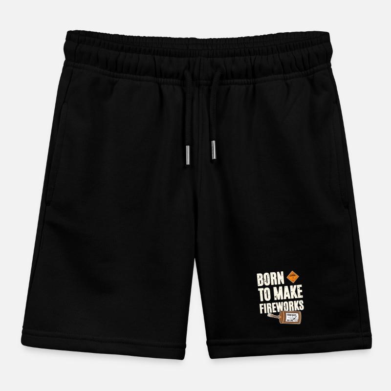 Born To Make Fireworks Kids Organic Sweat Shorts by Stanley/Stella