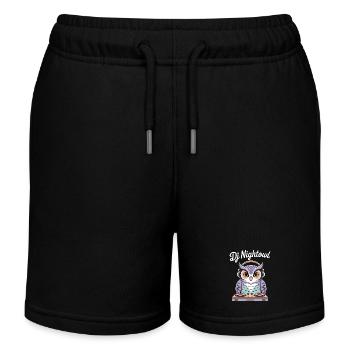 Dj Nightowl Eule Mit Kopfhörern Am Mischpult - Kinder Organic Joggingshorts Mini Bolter von Stanley/Stella - Schwarz - Vorne