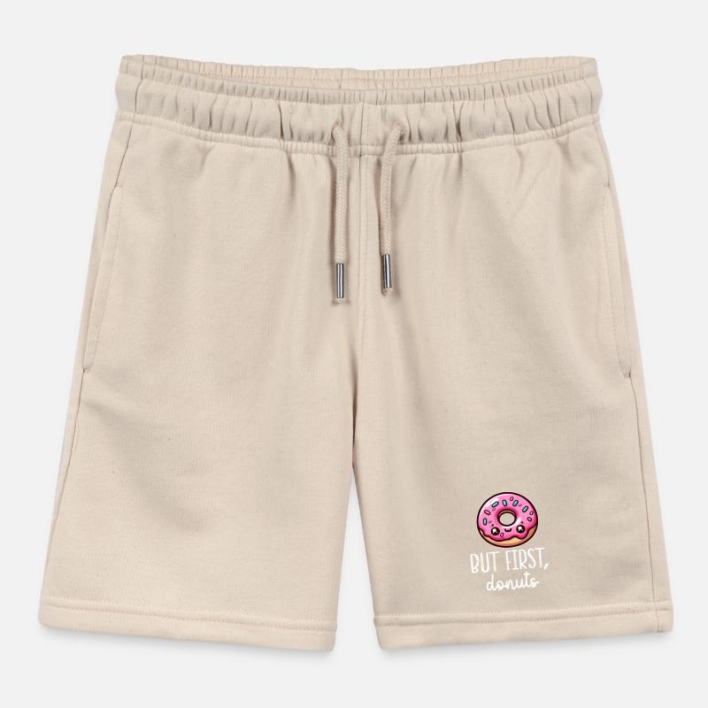 Kawaii Donut First Donuts Kids Organic Sweat Shorts by Stanley/Stella