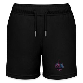 Ich liebe Paris Neon Skyline Silhouette vibes  - Kinder Organic Joggingshorts Mini Bolter von Stanley/Stella - Schwarz - Vorne