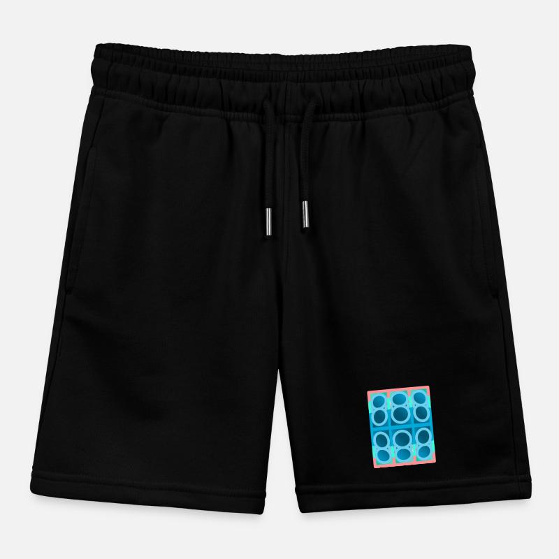 blue pattern, graphic art Kids Organic Sweat Shorts by Stanley/Stella