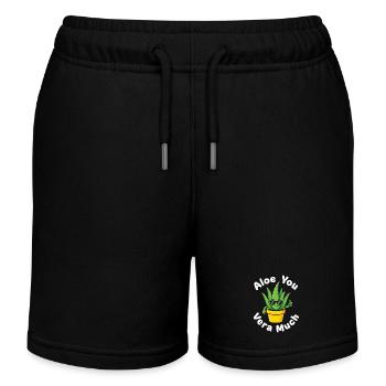 Aloe You Vera Viel Saftiger Kaktus Wortspiel - Kinder Organic Joggingshorts Mini Bolter von Stanley/Stella - Schwarz - Vorne