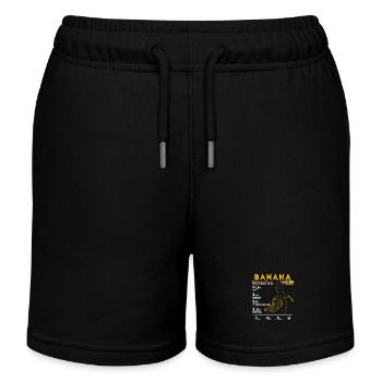 Amant de la banane, Informations nutritionnelles sur la banane, Végétarien - Short de jogging enfant bio Stanley/Stella - noir - Devant