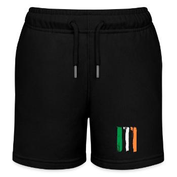 Ireland Flag - Kids Organic Sweat Shorts by Stanley/Stella - black - Front