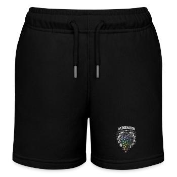 Grapes Rainbow Motif - Kids Organic Sweat Shorts by Stanley/Stella - black - Front