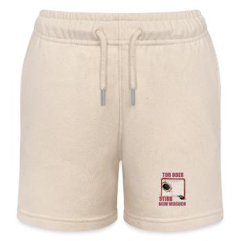 Goal or Die – Unisex T-Shirt - Kids Organic Sweat Shorts by Stanley/Stella - soft Ecru - Front